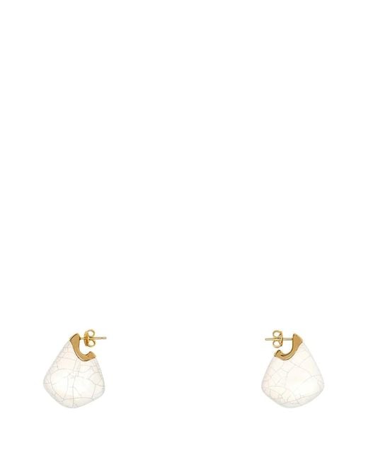 Bottega Veneta Metallic Ceramic And Small Finn Earrings