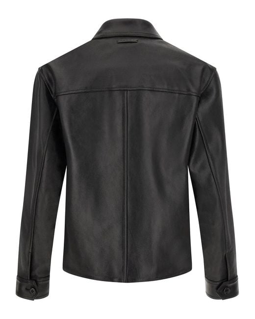 Marni Brown Leather Jacket for men