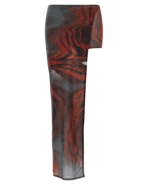 Jean Paul Gaultier Purple 'The Blurry Roses' Skort