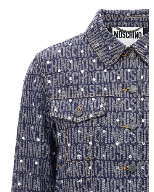 Moschino Blue 'Logo' Jacket