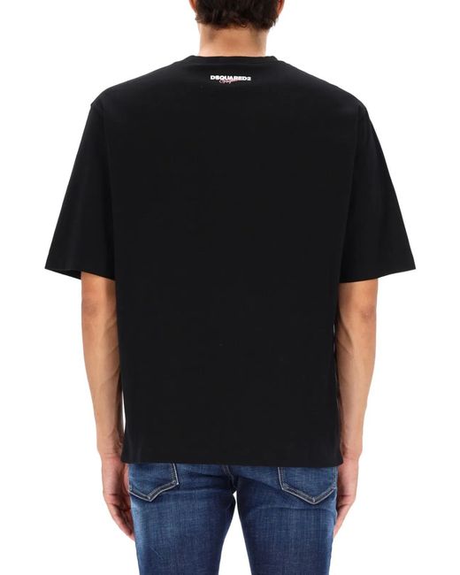 DSquared² Black 2 X Vaquera Print T-Shirt for men