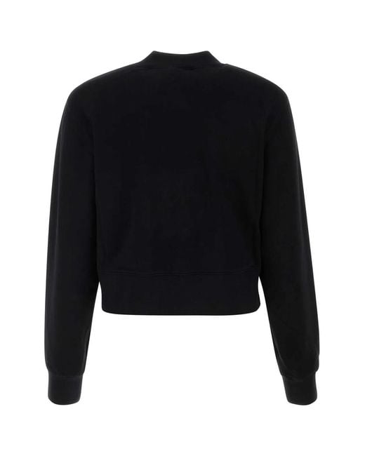 Palm Angels Black Cotton Sweatshirt