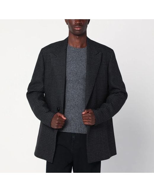 NAMACHEKO Black Melange Prince Of Wales Jacket for men