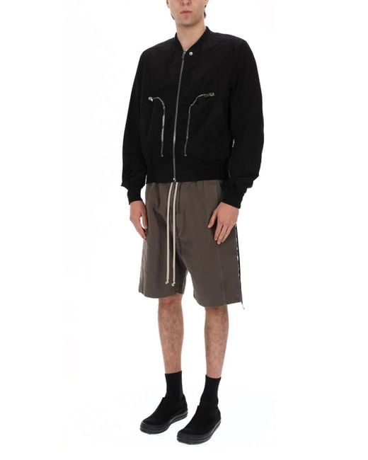 Rick Owens Black Giacca Bomber "Bauhaus Flight" for men
