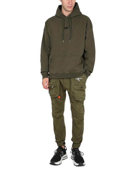 DSquared² Green Sweatshirt With Mini Logo for men