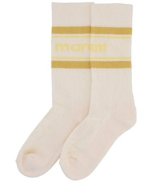 Isabel Marant Yellow "Dona" Socks With Logo