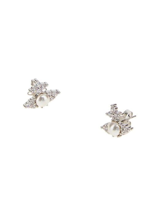 Vivienne Westwood White Feodora Earrings