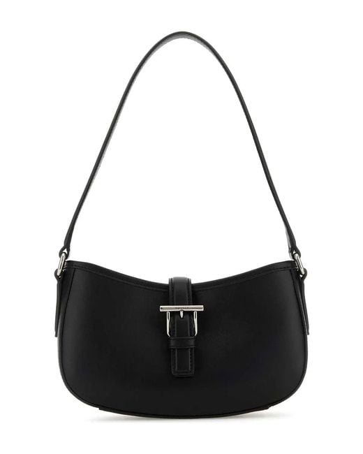 McQueen Black T Bar Mini Shoulder Bag