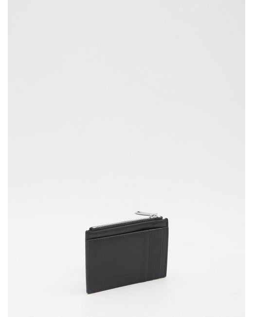 Bottega Veneta White Card Holder Cassette With Zipper for men