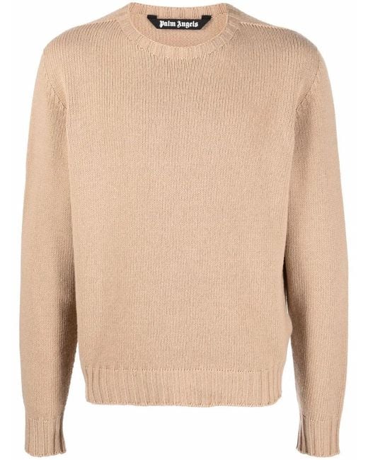 Palm Angels Natural Wool Blend Pullover for men