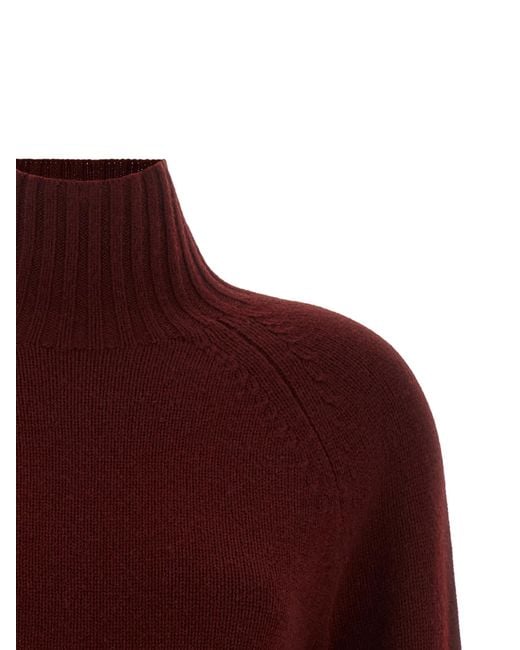 Max Mara Red Max Mara 'S 'Mantova' High Neck Sweater