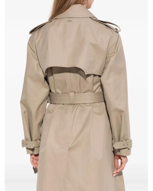 McQueen Natural Double-Breasted Trench Coat