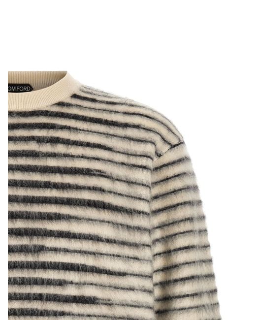 Tom Ford Gray Brushed Effect Sweater for men