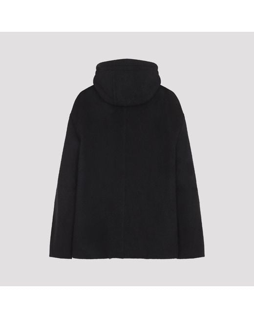 Studio Nicholson Black Etna Zip Through Hooded Jacket