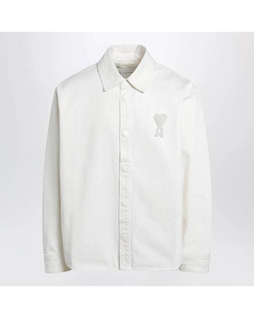AMI White Cream Ami De Coeur Shirt By for men