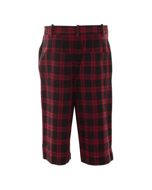 Pinko Red Polyester Shorts