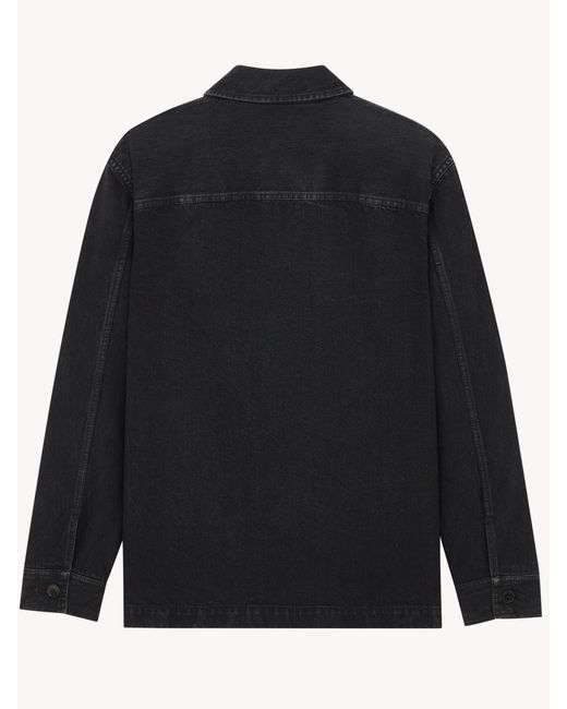 Saint Laurent Black Denim Overshirt for men