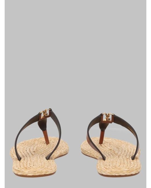Saint Laurent Metallic Sandalo "Babylone"