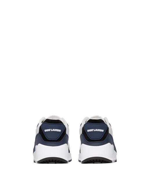 Saint Laurent White Calf Leather Sneakers for men