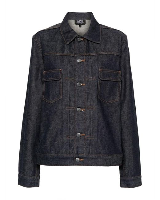 A.P.C. Black Denim Jacket for men