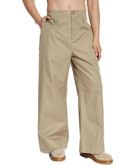 McQueen Natural Cotton Gabardine Chino Pants for men