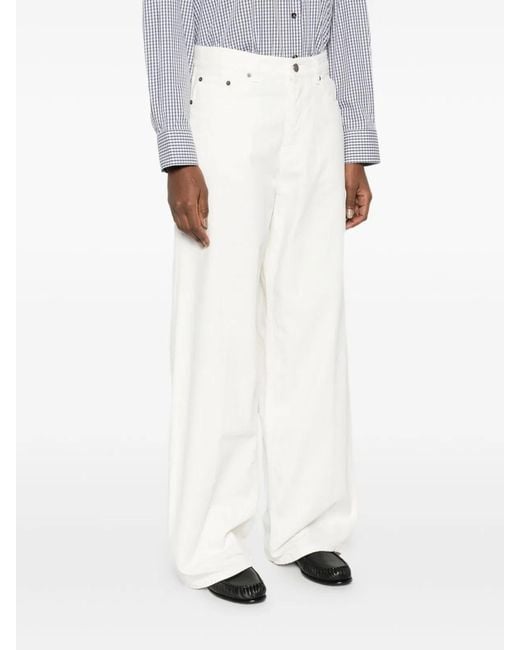 Haikure White Bethany Wide-Leg Denim Jeans
