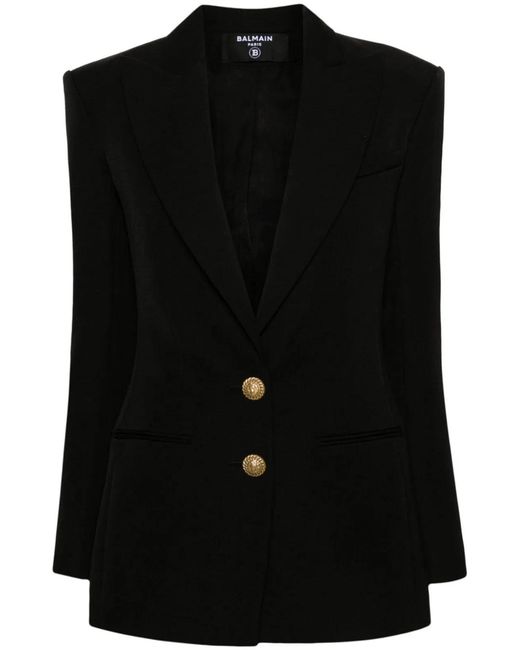 Balmain Black Single-Breasted Jacket