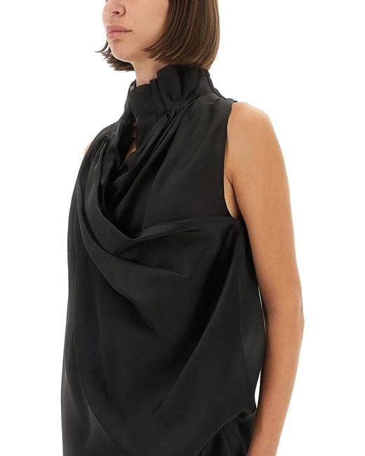 Khaite Black Silk Top