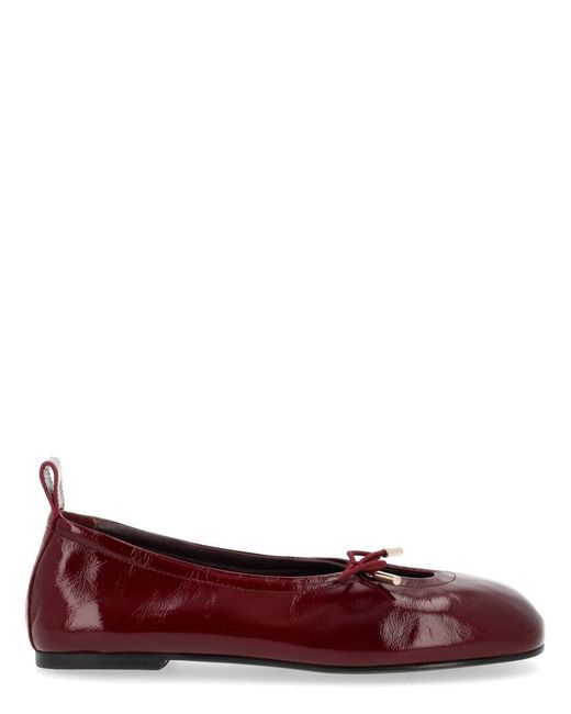 Alohas Red Bordeaux Leather Flats
