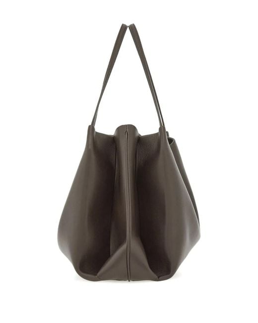 Ferragamo Brown Gancini Leather Tote Bag