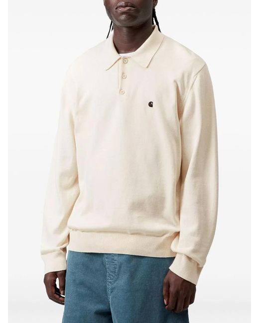Carhartt White L/ Madison Polo for men