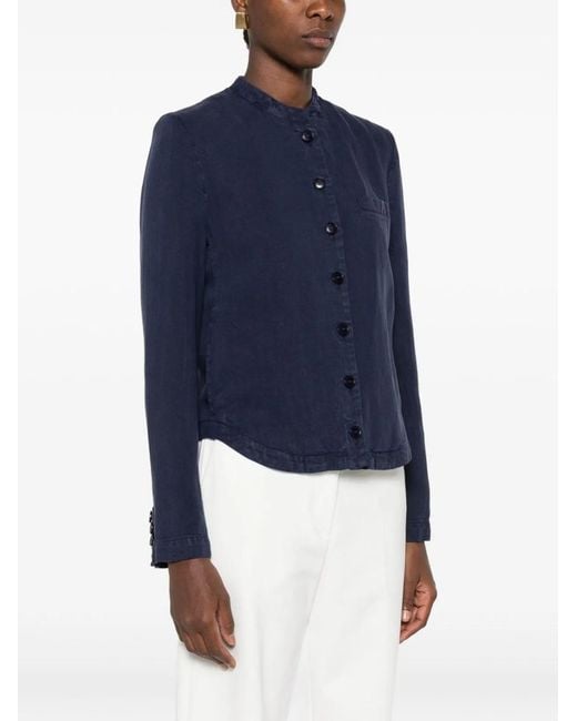 Emporio Armani Blue Lilac Lyocell Linen Jacket