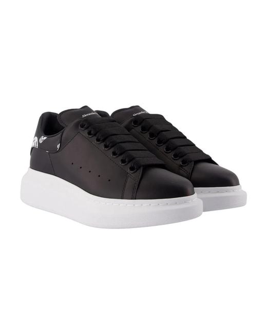 McQueen Black Calfskin Sneakers