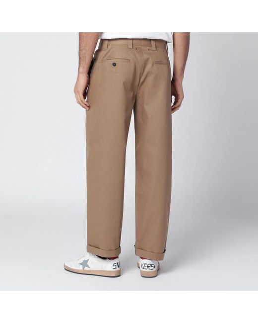 Golden Goose Deluxe Brand Natural Cotton-Blend Trousers for men