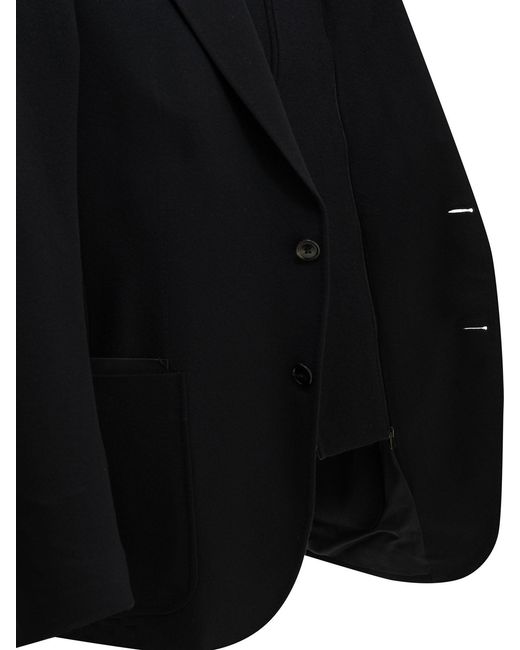 Zegna Black Cashmere Cotton Cupro Polyamide Lycra Cashmere Blazer for men