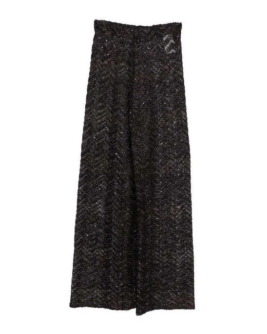 Missoni Black Dark Viscose Polyester Pants