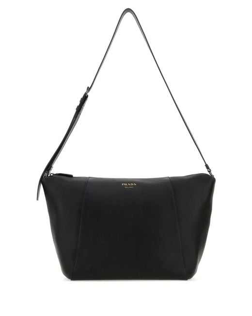 Prada Black Leather Crossbody Bag for men
