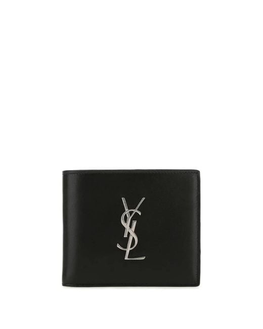 Saint Laurent Black Cassandre East/West Wallet for men