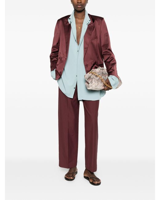 Forte_forte Purple Chic Viscose Cotton Pants