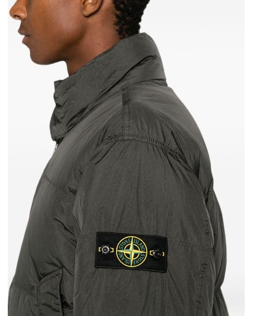 Stone Island Black 4100109 Crinkle Reps Ny Down Jacket With Wind Resistance And Anti-Drop for men