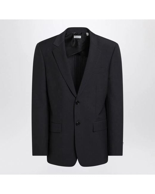 Burberry Black Wool Blend Jacket for men