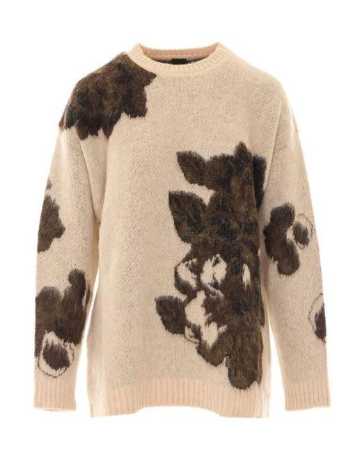 Pinko Natural Acrylic Polyamide Sweater