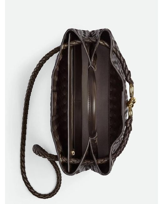 Bottega Veneta Black Intrecciato Leather Top Handle Knot Bag