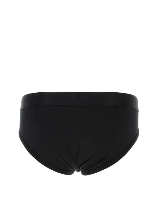 Emporio Armani Black Stretch Cotton Brief for men