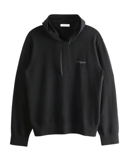 Givenchy Black Hooded Sweater for men