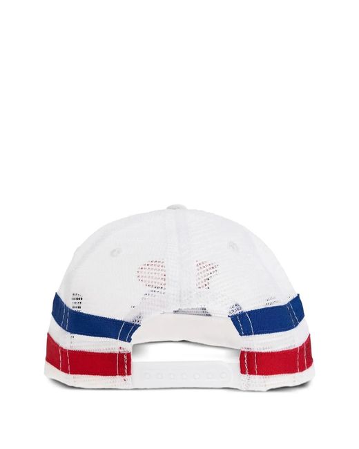 Rhude White Split Petrol Mesh Trucker Hat for men