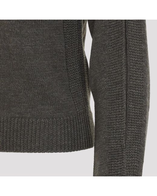 Alberta Ferretti Gray Wool Sweater