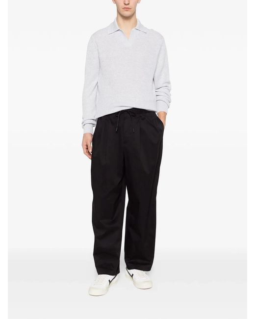 PT Torino Black Wide Trousers for men