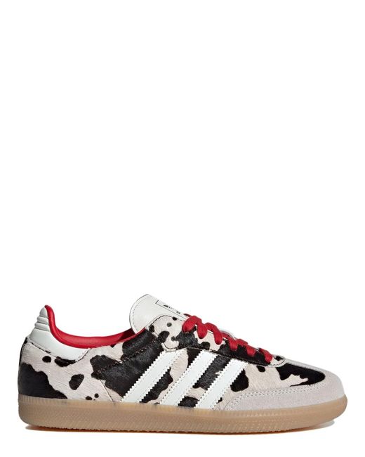 Adidas Originals White Samba Og Calf Hair Sneakers