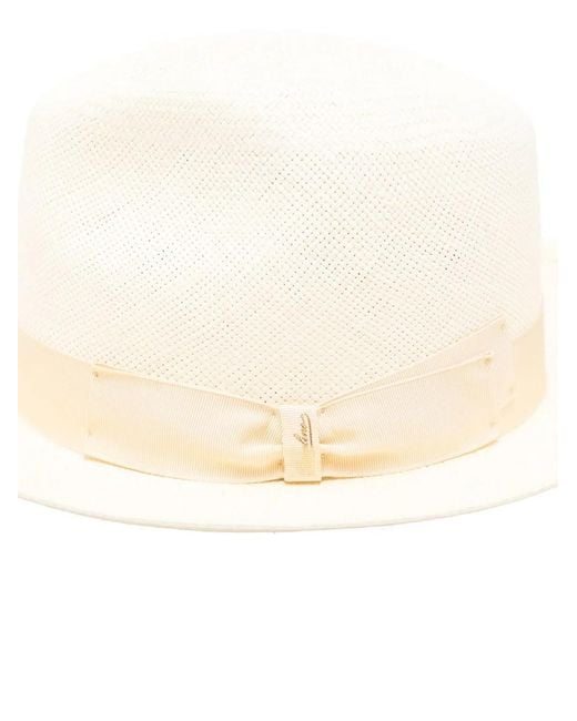 Borsalino White Federico Rafia Hat for men